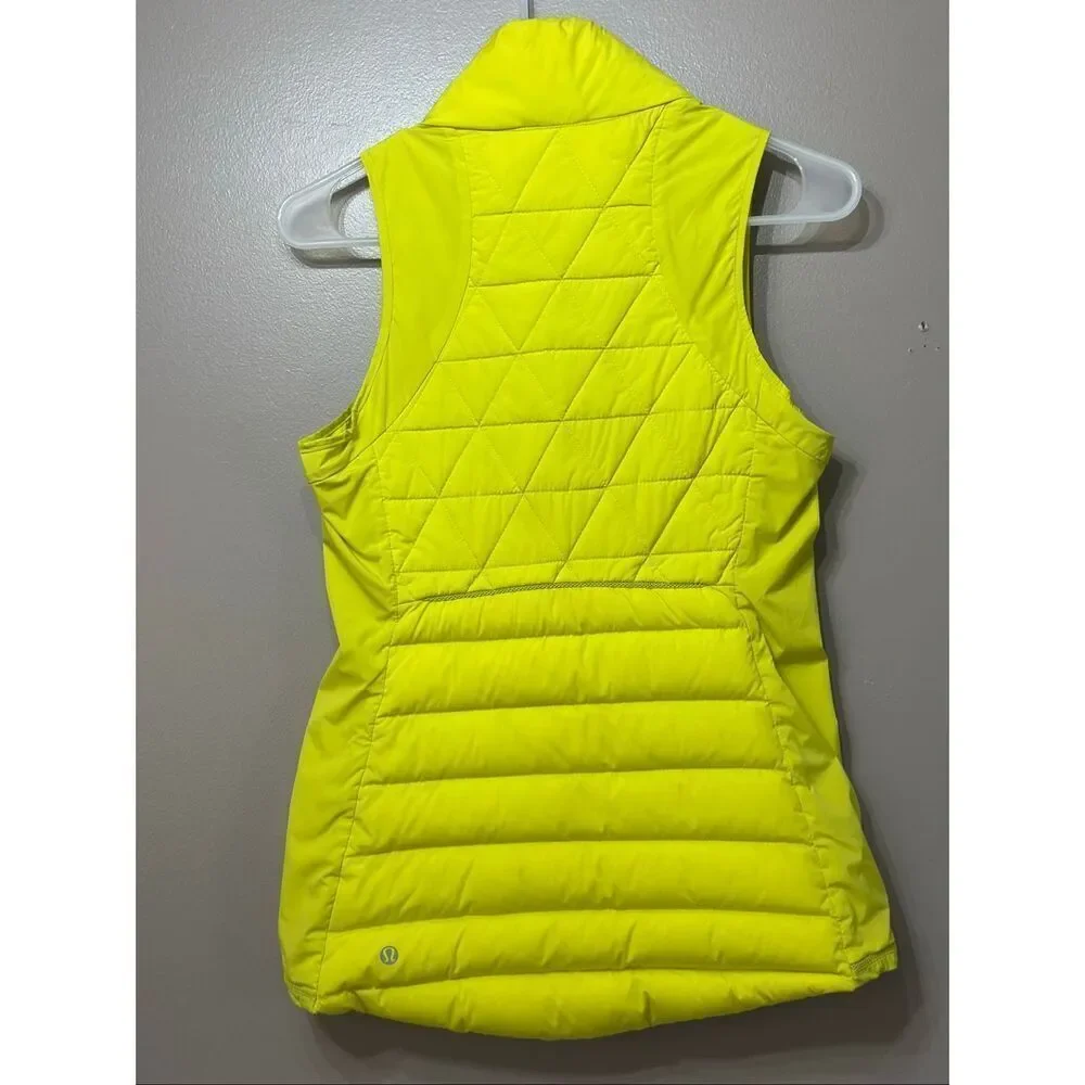 Lululemon Fluffed Up Goose Down Neon Puffer Vest Women's Size 4US